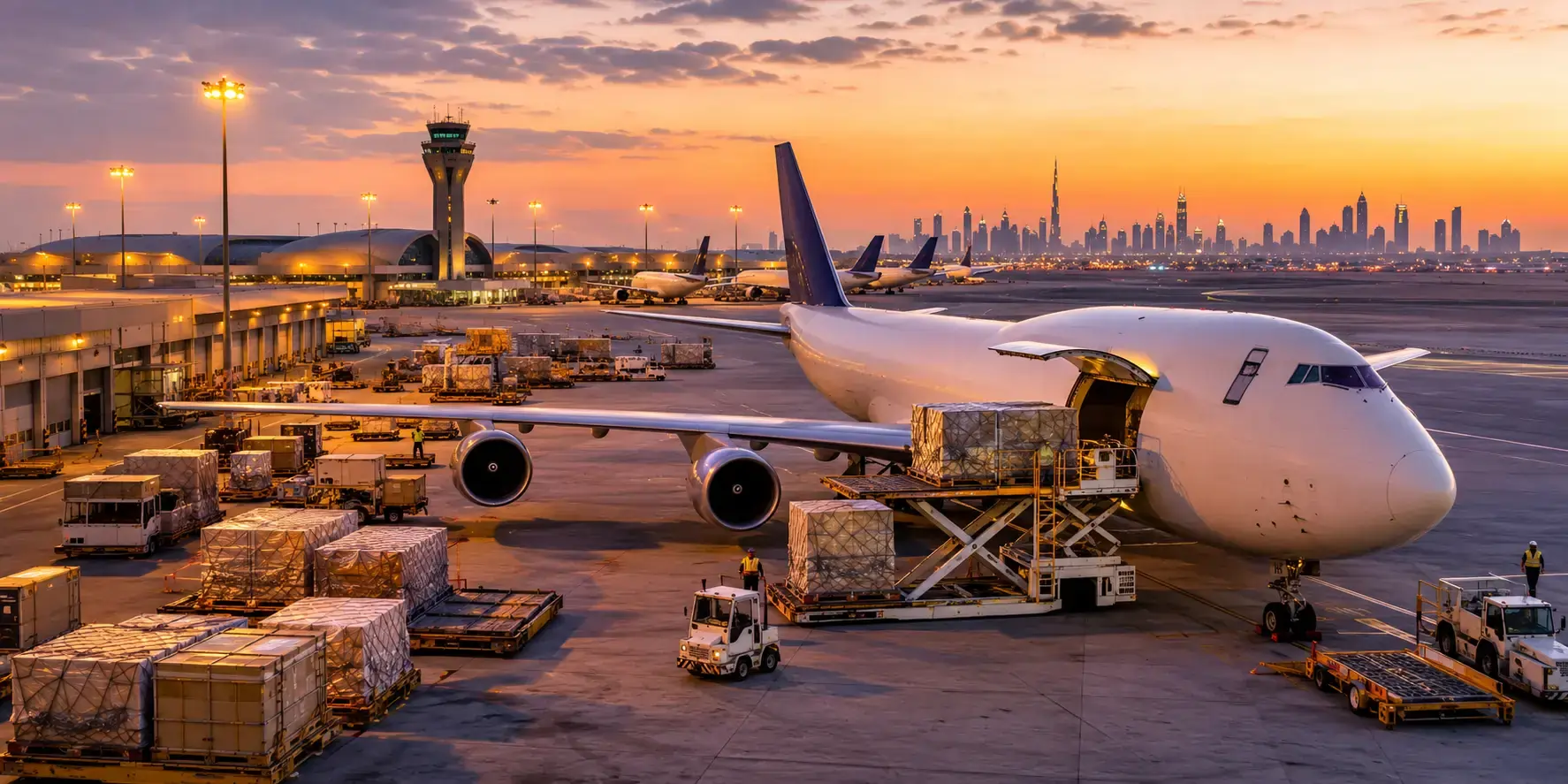 Air cargo logistics near Al Maktoum International Airport